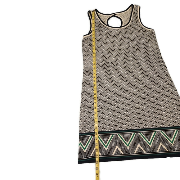 Max Studio Midi Tank Style Dress, Circular Cut Out & complimentary green band - Picture 11 of 14